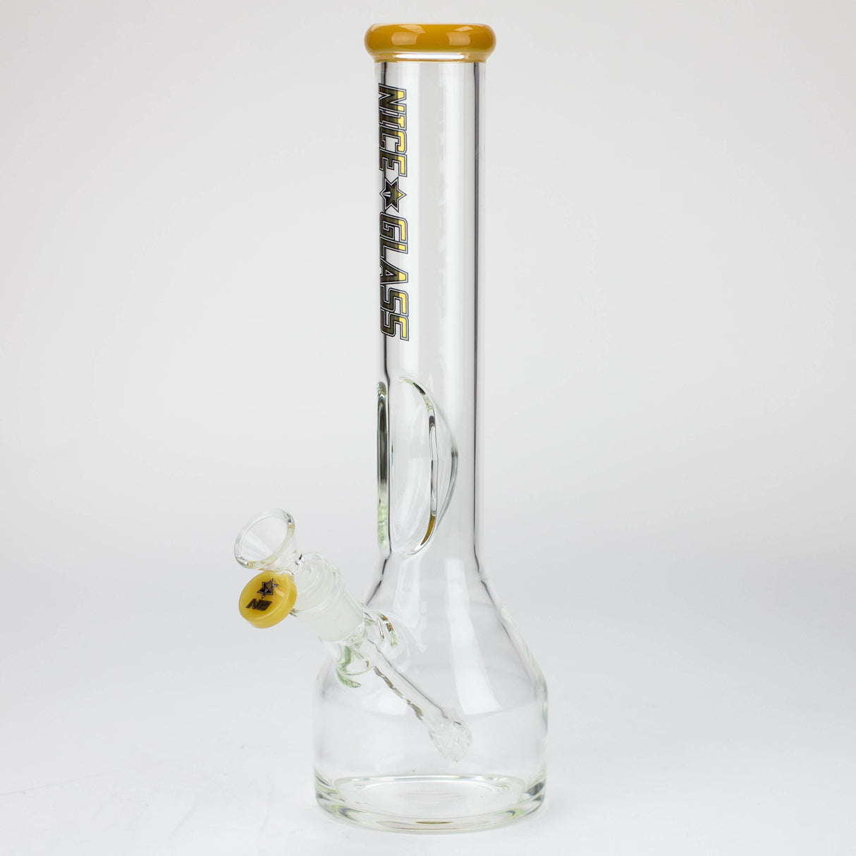 NG 13" Round Base Elbow Ice Notch Glass Bong