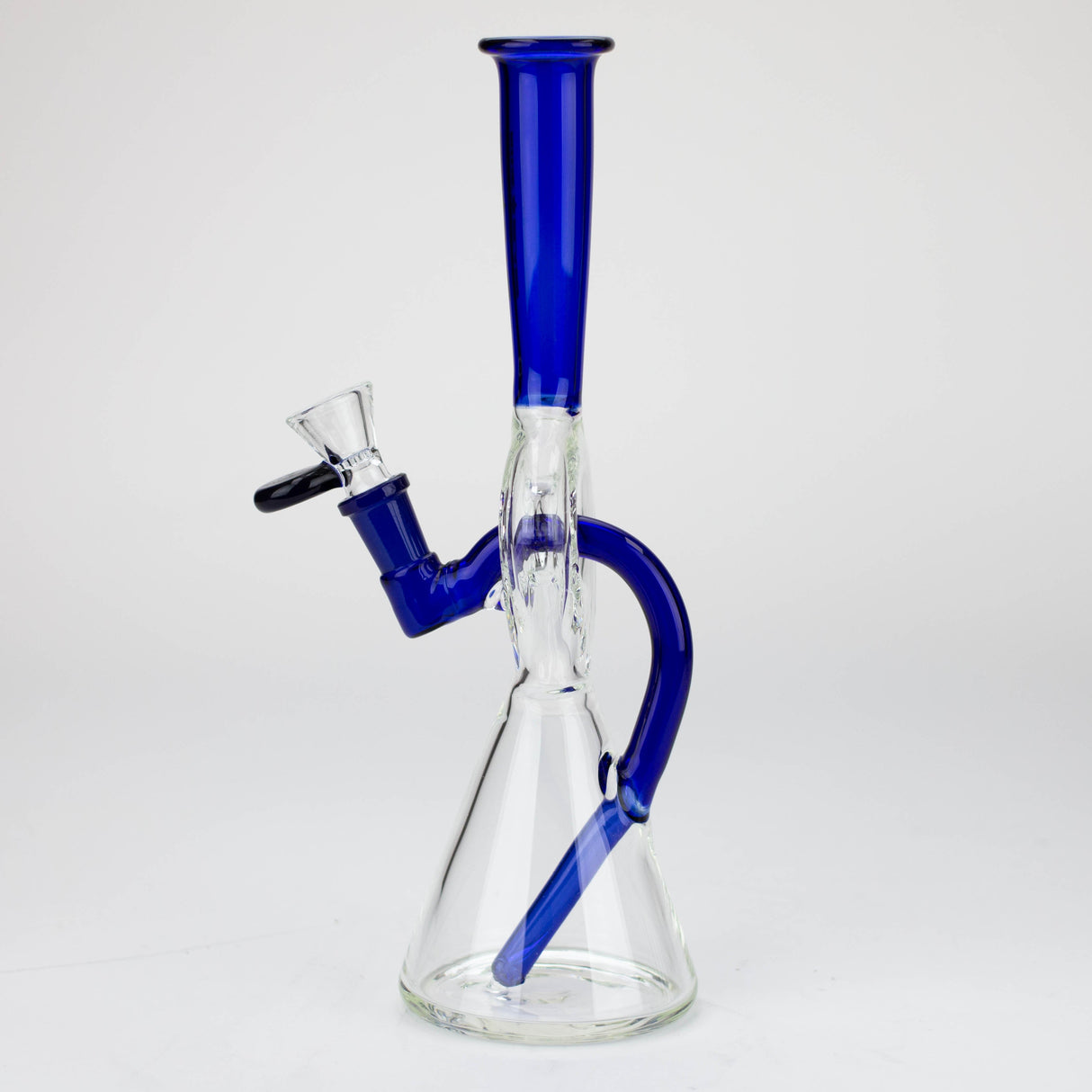 NG 10" Reverse Stem Donut Filter Beaker Glass Bong