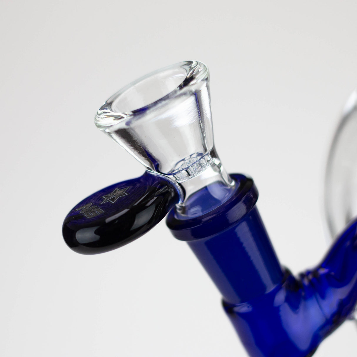NG 10" Reverse Stem Donut Filter Beaker Glass Bong