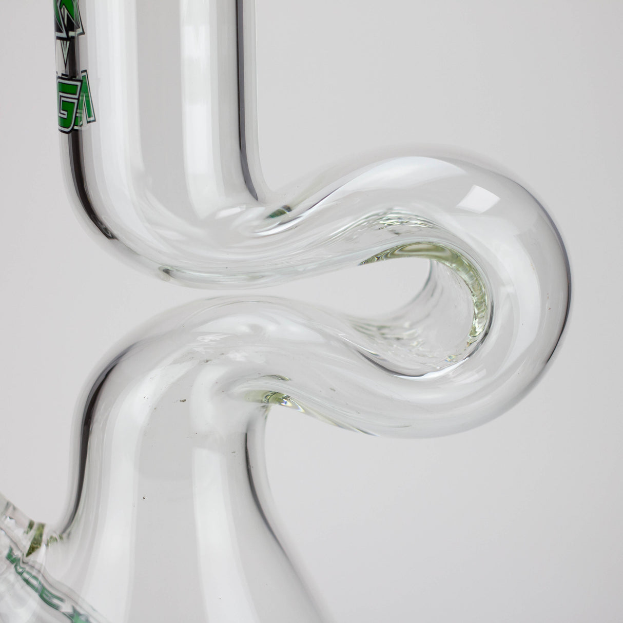 Bang en verre à bec verseur NG 12" Zig-Zag de couleur