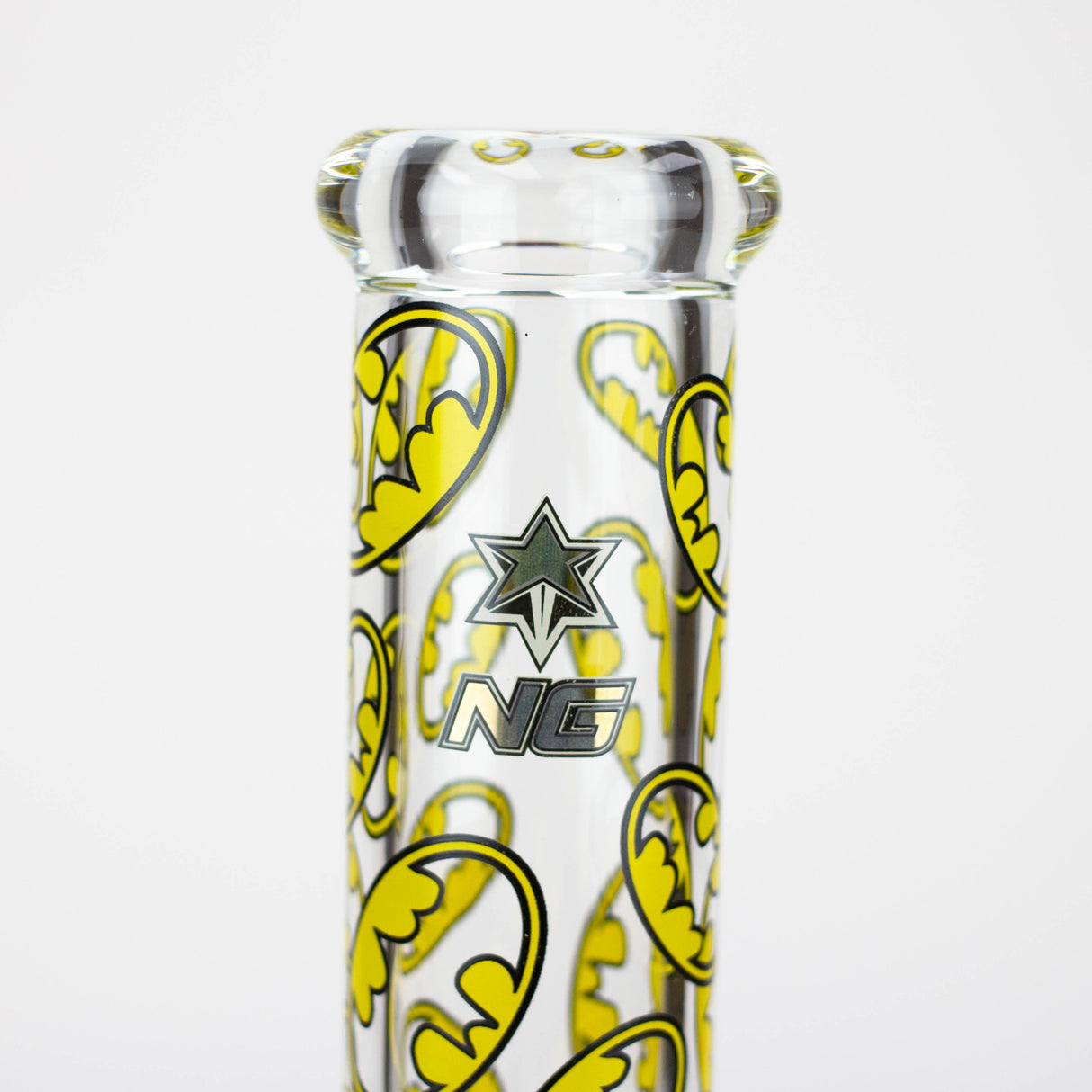 Bong en verre à colonne NG 13" logo chauve-souris 7mm