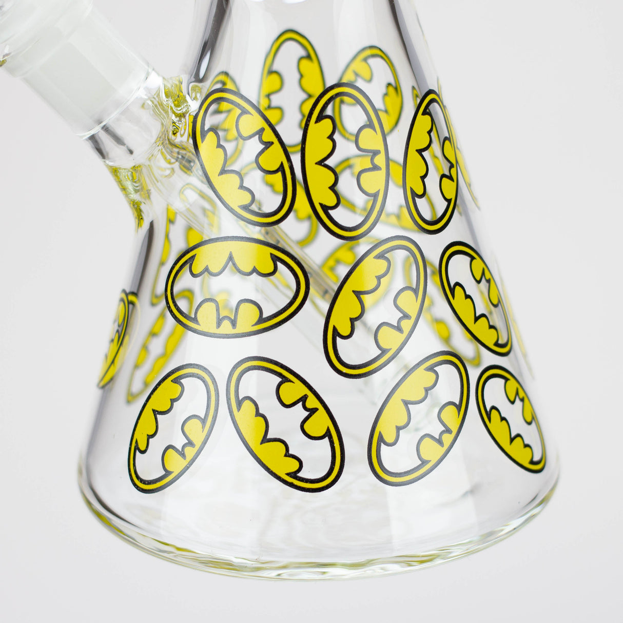 Bong en verre à colonne NG 13" logo chauve-souris 7mm