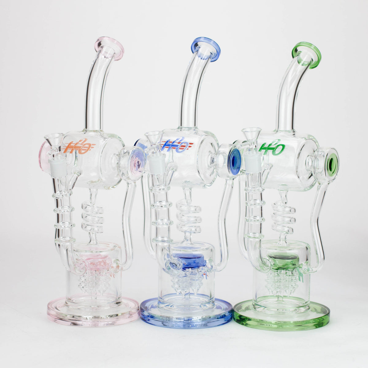 H2O 14-Inch Stemless Glass Water Bong