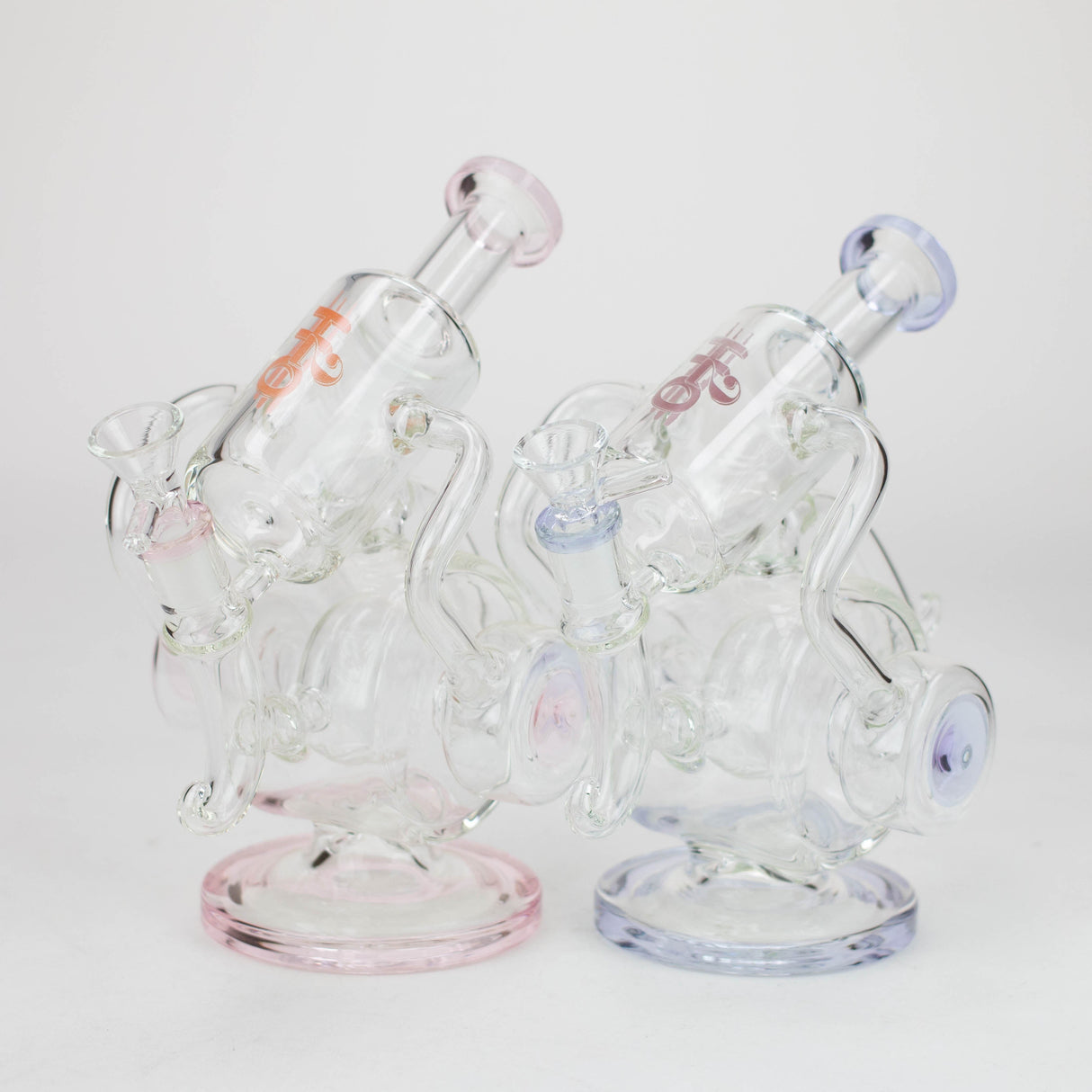 Pipe à eau en verre sans pied H2O 10" couleur accent 5mm