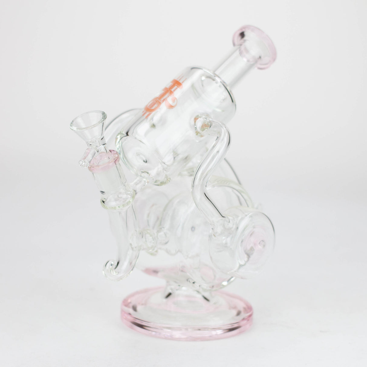 Pipe à eau en verre sans pied H2O 10" couleur accent 5mm