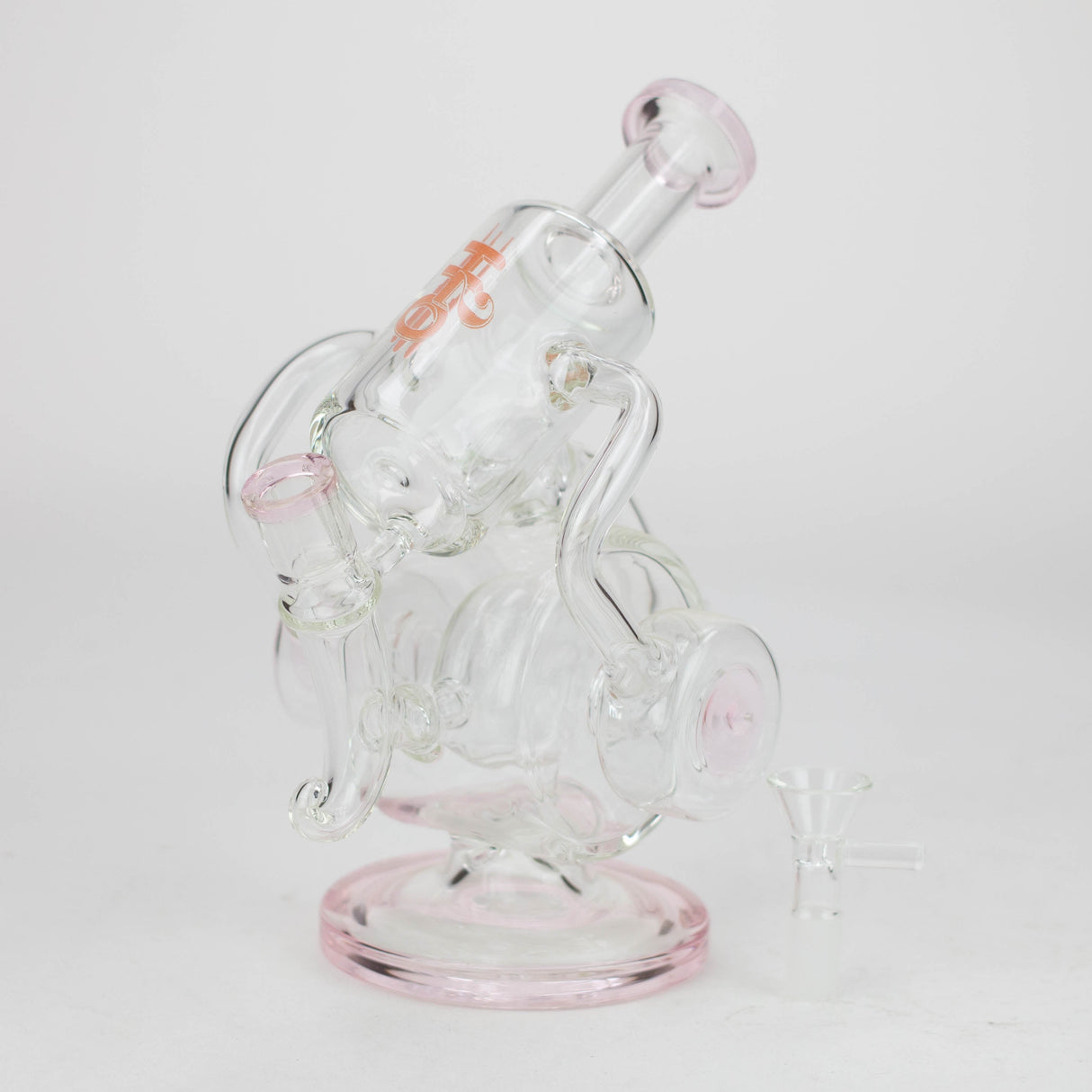 Pipe à eau en verre sans pied H2O 10" couleur accent 5mm