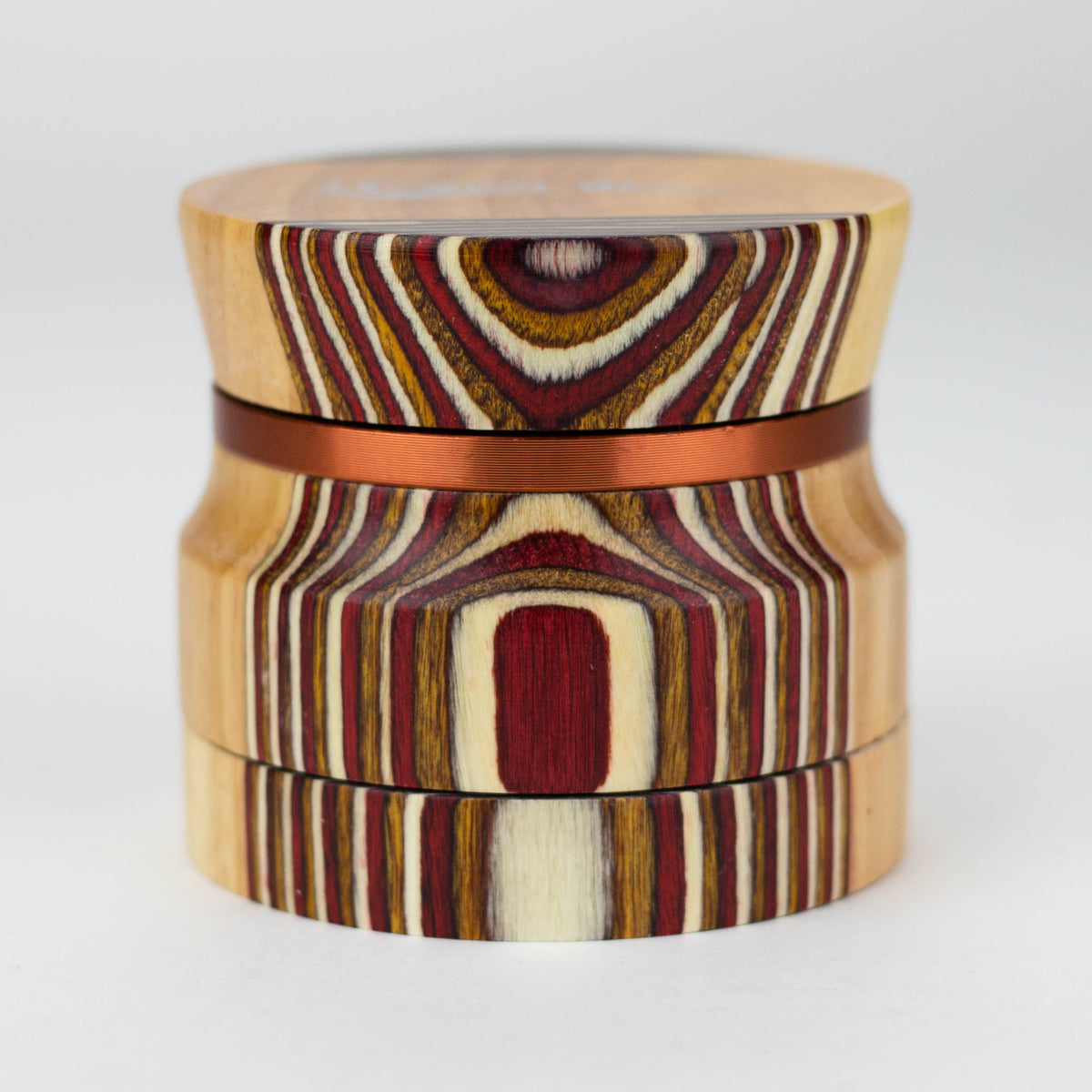 Genie 4-Part Wooden Cover Herb Grinder - 2.4" Diameter