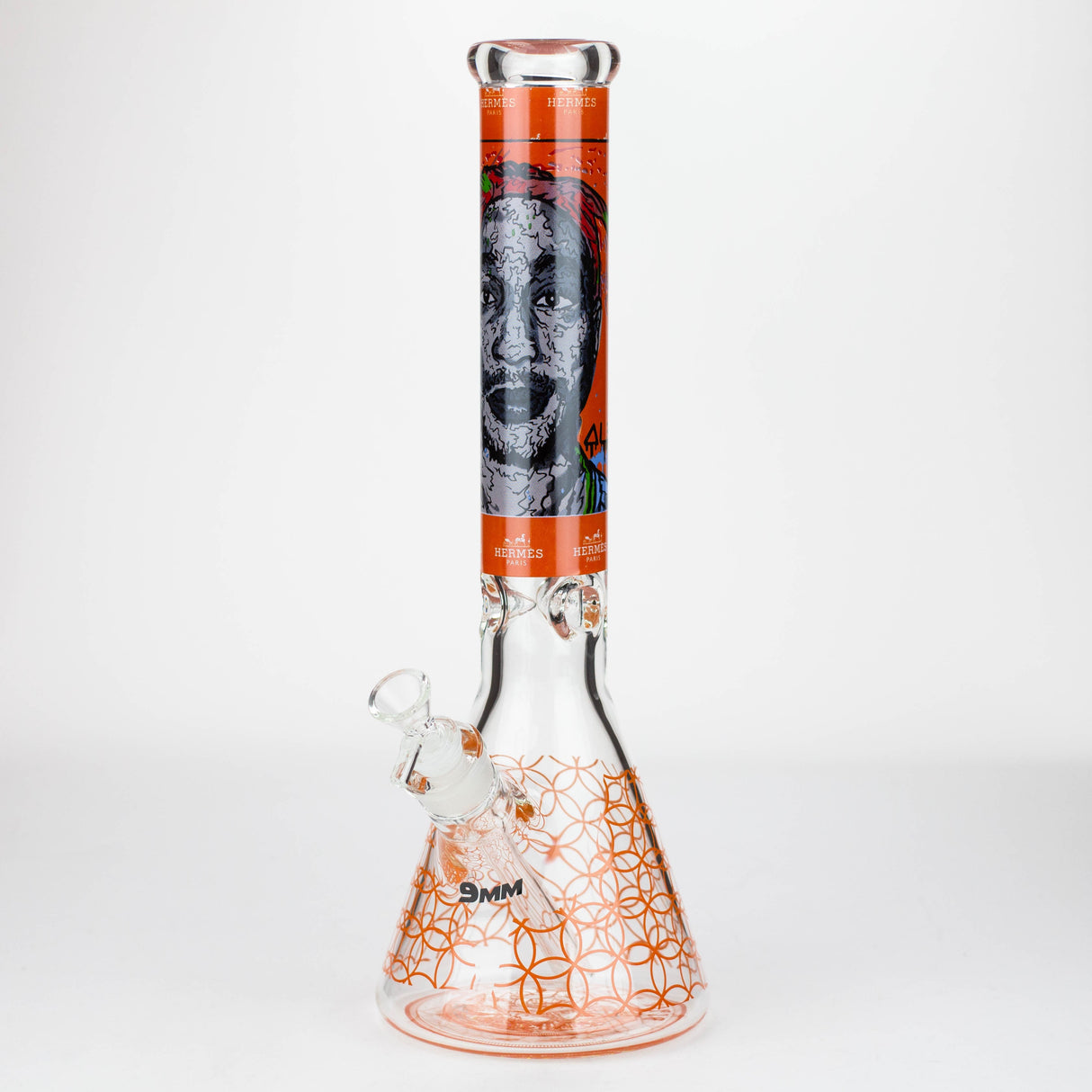 15.5" 9 mm Graphic Glass Water Bong