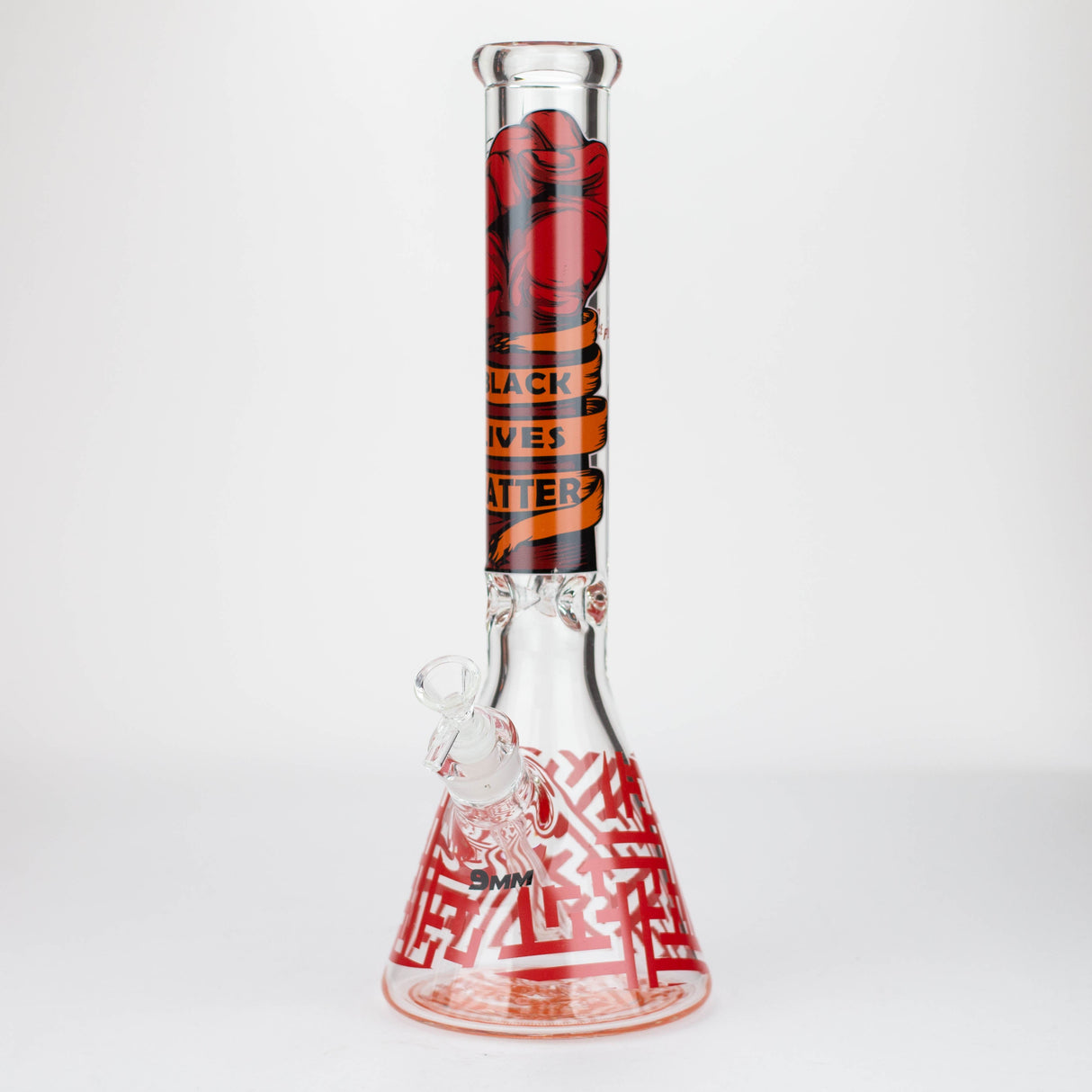 15.5" 9 mm Graphic Glass Water Bong