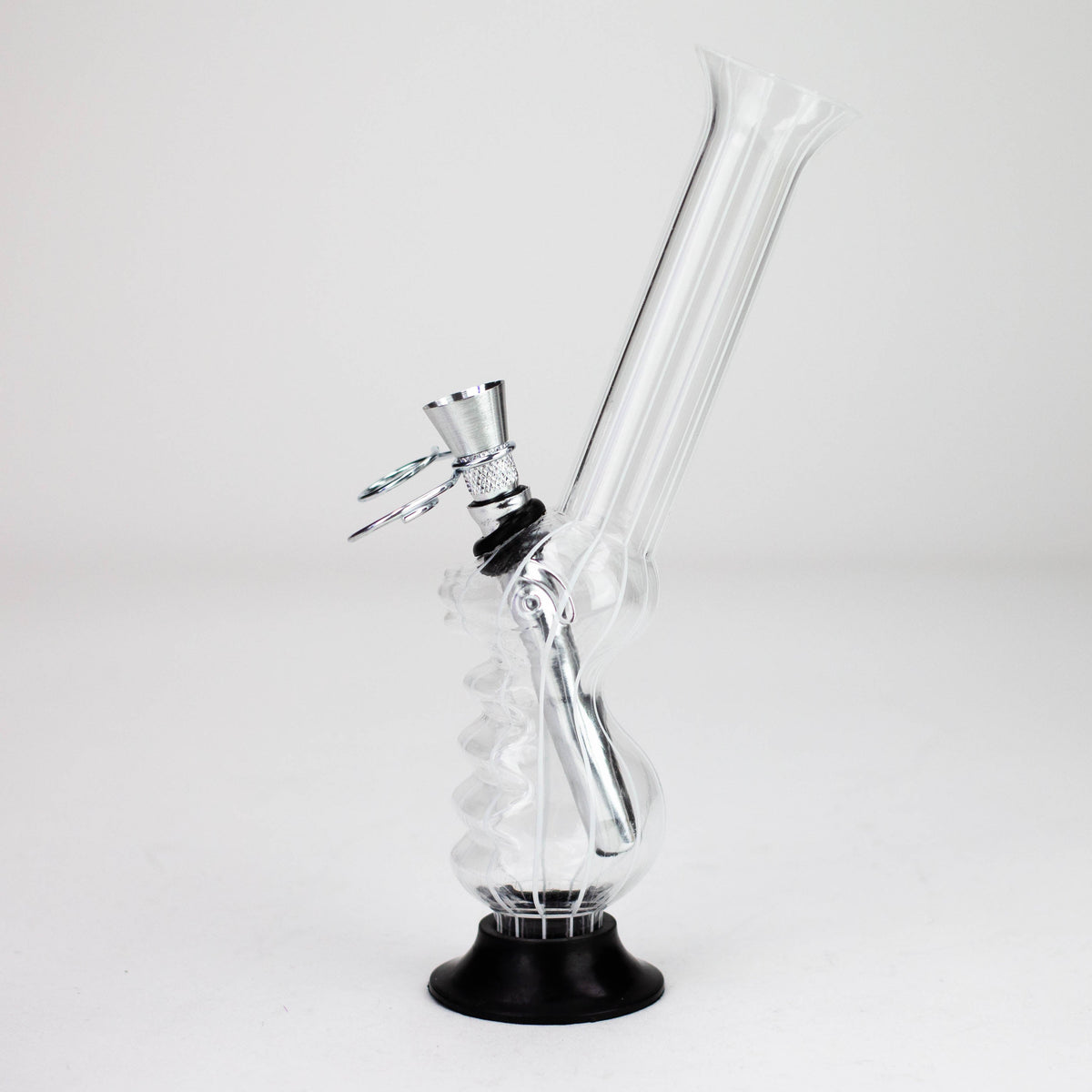 8" Stripe Acrylic Bong with Detachable Base