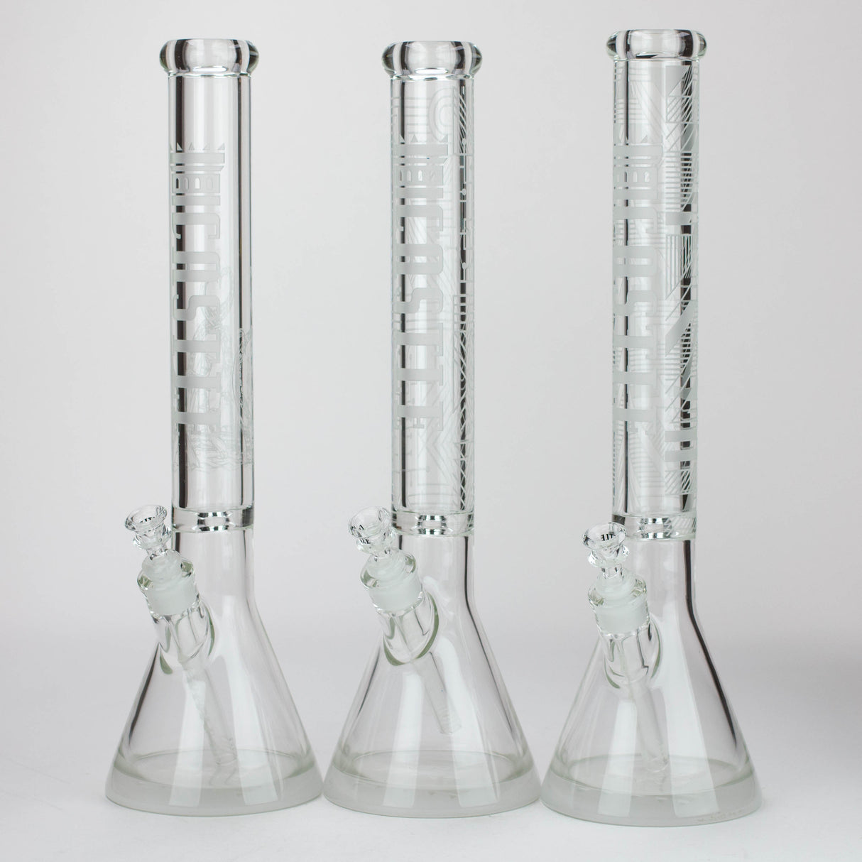 Castle Glassworks | 18" laser etched Tube Beaker Bong