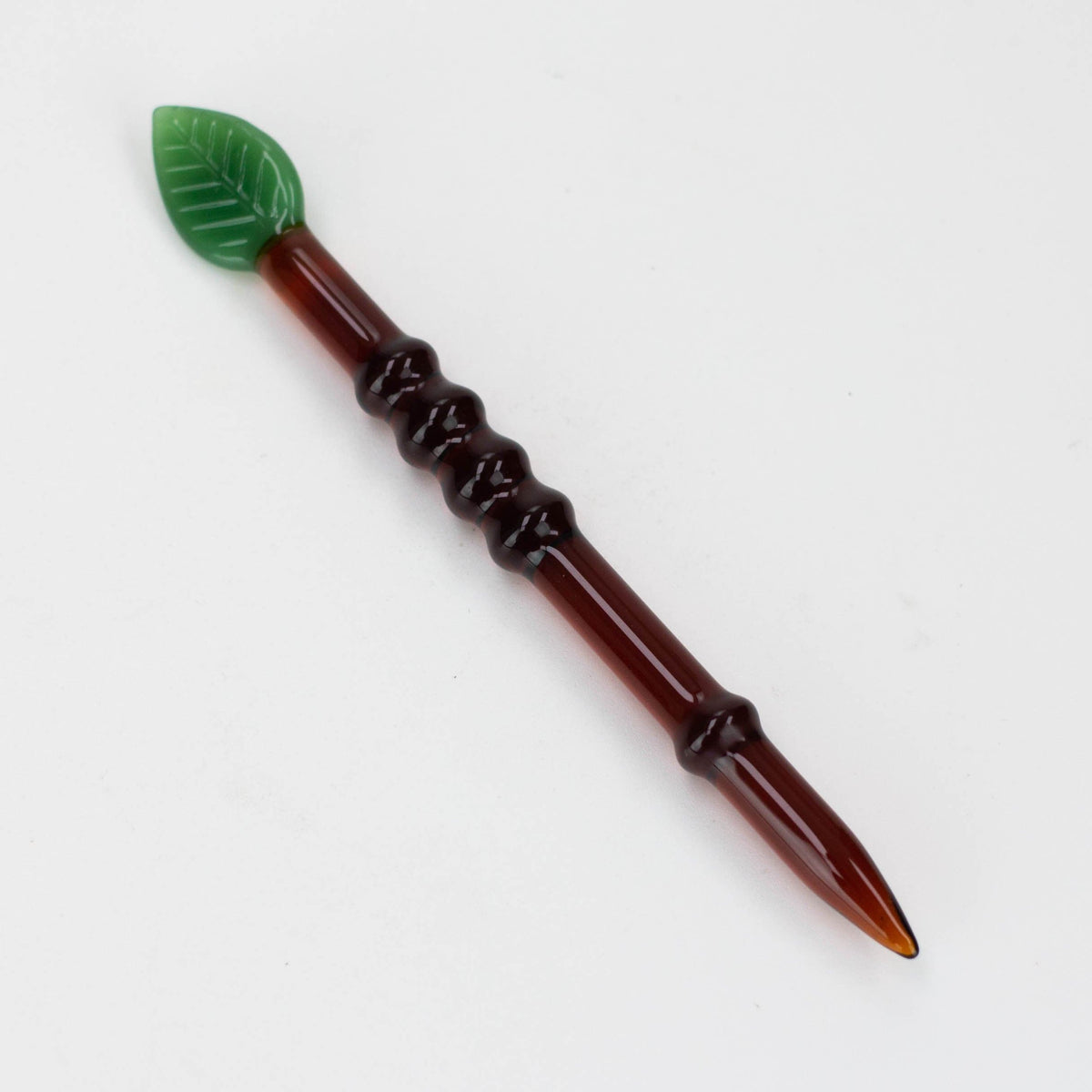 Castle Glassworks Cap · Dabber · Insert · Clip · Nail Castle Glassworks 5.5" Spear Glass Dab Tool <div class="urban-product-description"> <h2>Castle Glassworks 5.5" Spear Glass Dab Tool</h2> <p> The <strong>Castle Glassworks 5.5" Spear Glass Dab Tool</strong> is a borosilicate glass concentrate accessory made for handling legal concentrates where permitted. Designed with a pointed spear-style tip, ridged handle and hand-worked leaf detail, this glass dab tool gives your dab setup a more polished l