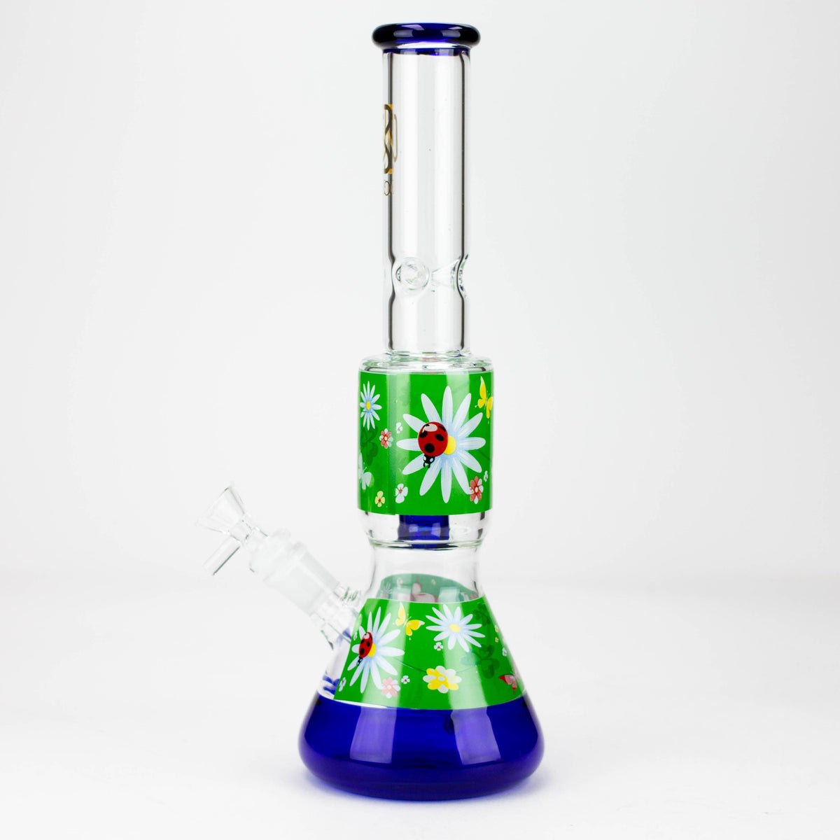 BANKA Glass Bong BLO 13" Flower Decal Percolator Glass Bong BLO 13" Flower Decal Perc Glass Bong | Canada