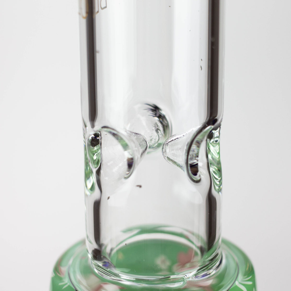 BLO 13" Flower Decal Percolator Glass Bong