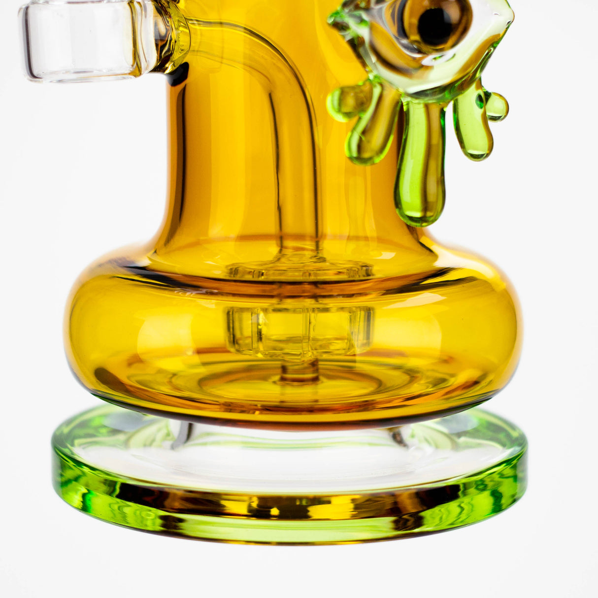 Cobra 8.5" Amber Green Monster Eye Stemless Bong
