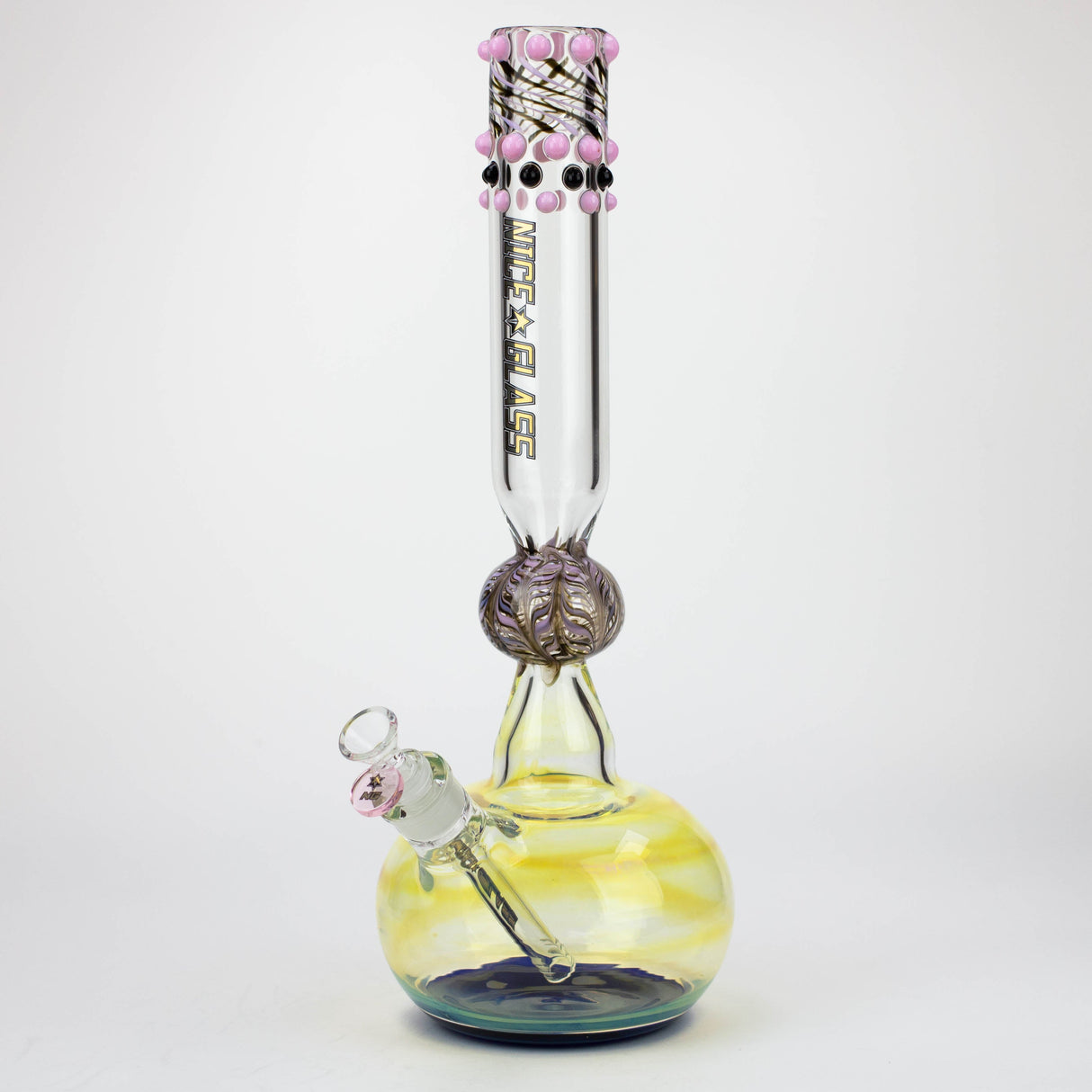 NG 17" Fumed Dotted Round Base Glass Bong