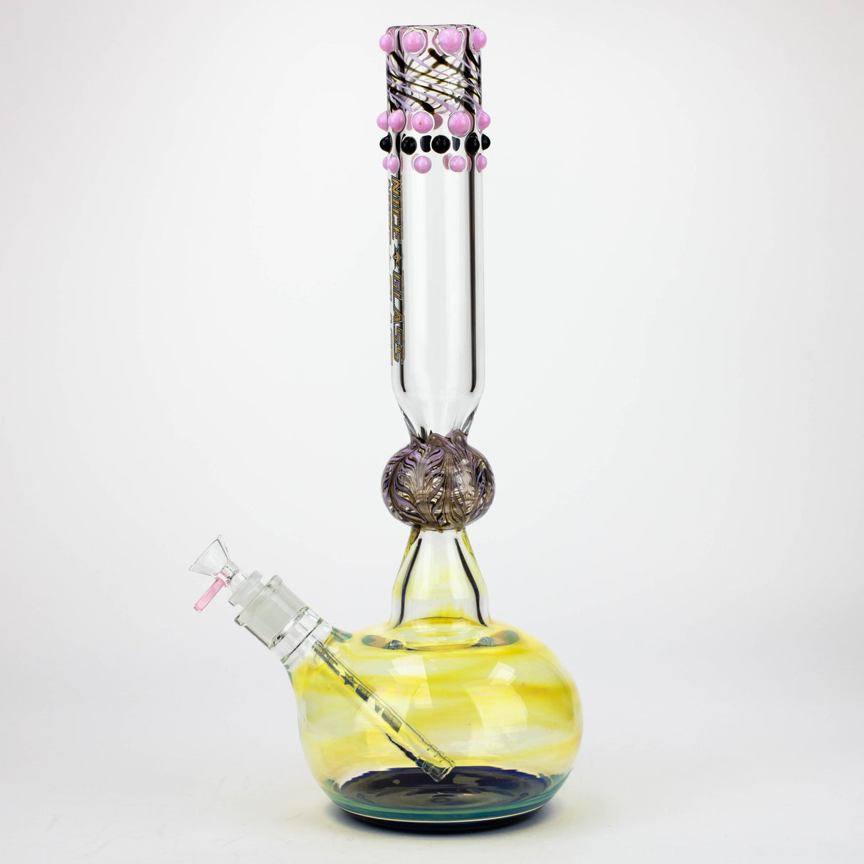 NG 17" Fumed Dotted Round Base Glass Bong