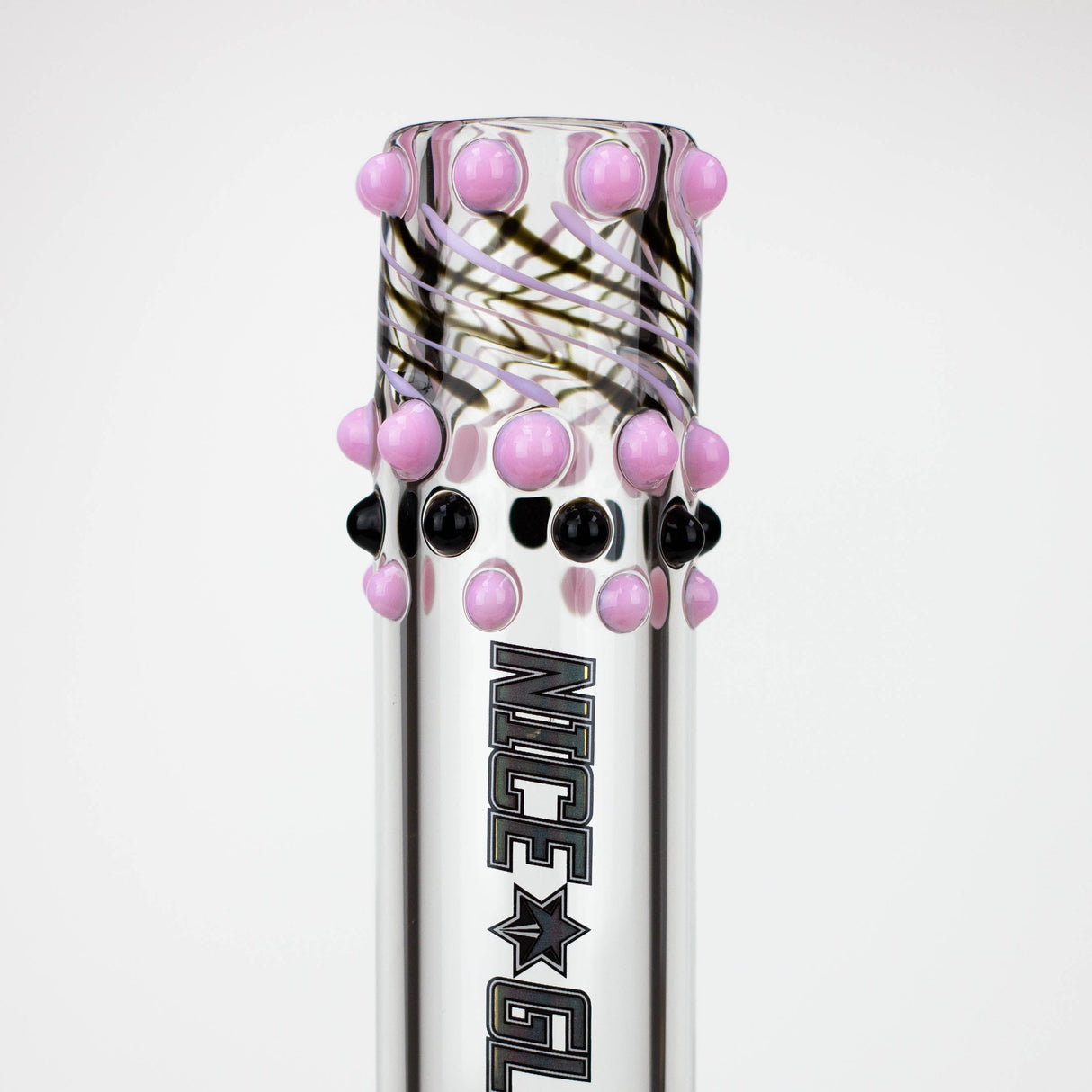 NG 17" Fumed Dotted Round Base Glass Bong