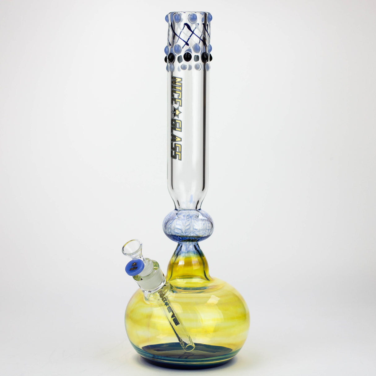 NG 17" Fumed Dotted Round Base Glass Bong