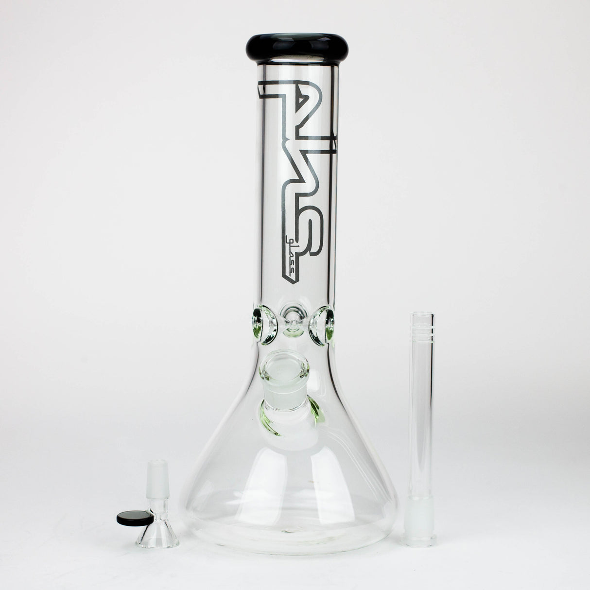 PHS 12" Flower Graphic 5mm Beaker Glass Bong