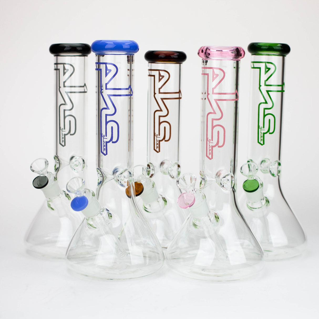 PHS 12" Flower Graphic 5mm Beaker Glass Bong