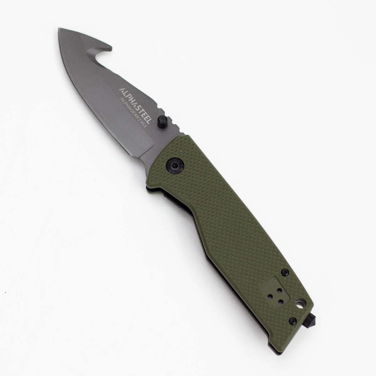 JJ Distribution Folding Knife ALPHASTEEL | Hunting Knife - GREEN FOLD ALPHASTEEL | Hunting Knife - GREEN FOLD