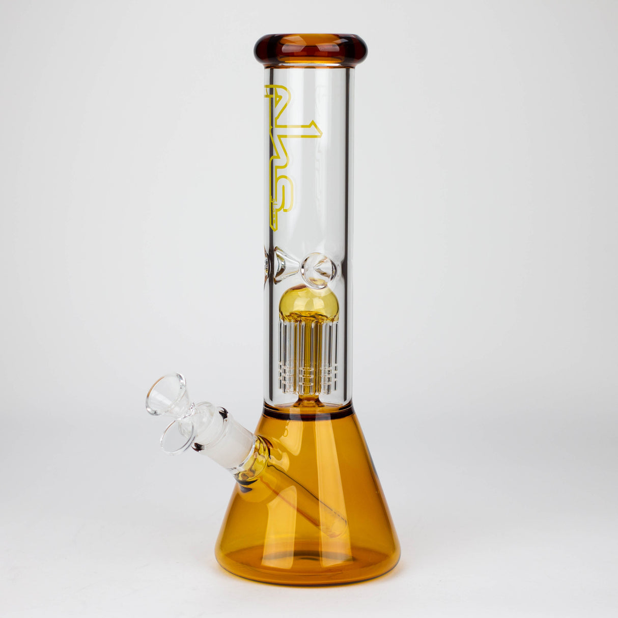 PHS 12" 8-Arm Tree Perc Colour Beaker Glass Bong