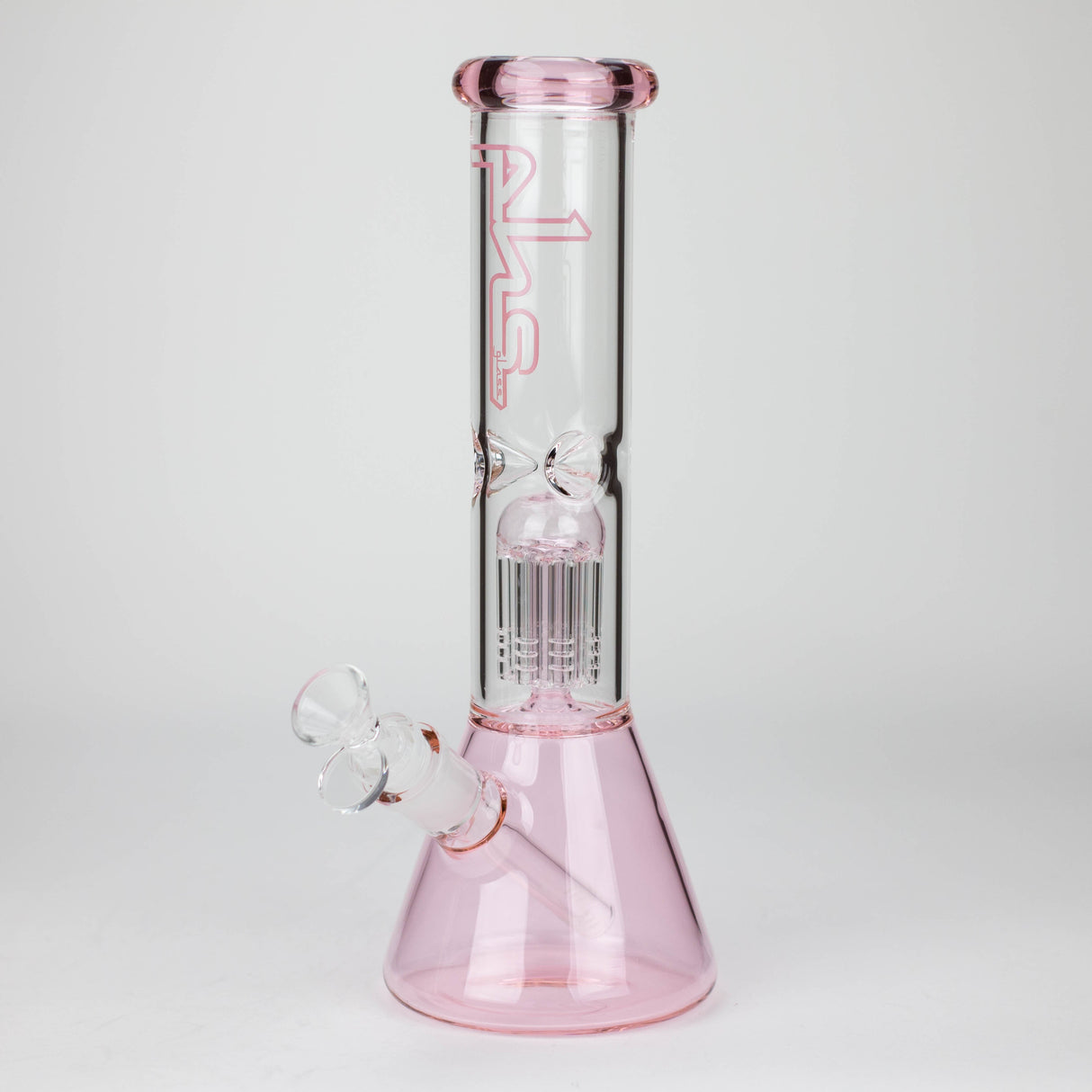 PHS 12" 8-Arm Tree Perc Colour Beaker Glass Bong