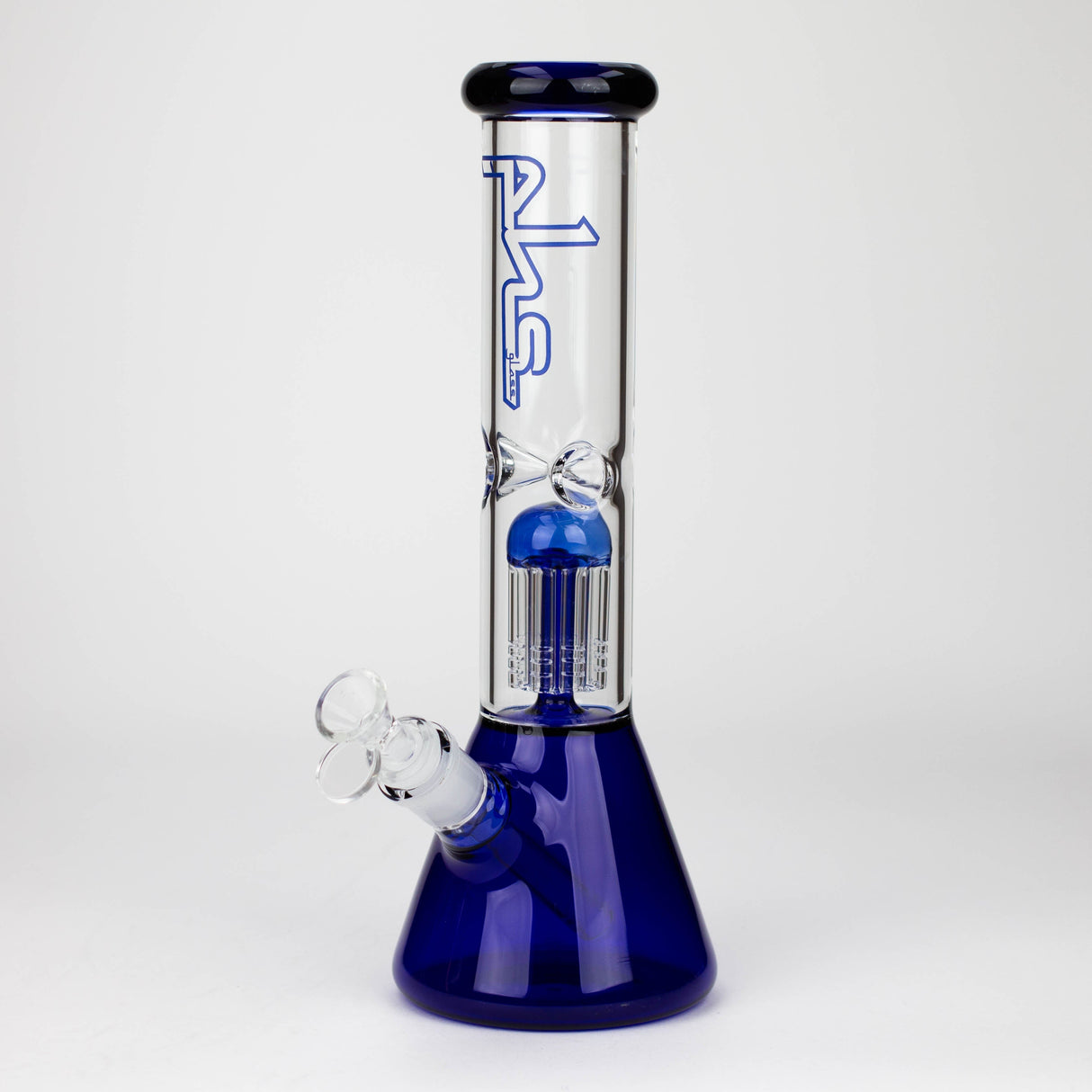 PHS 12" 8-Arm Tree Perc Colour Beaker Glass Bong