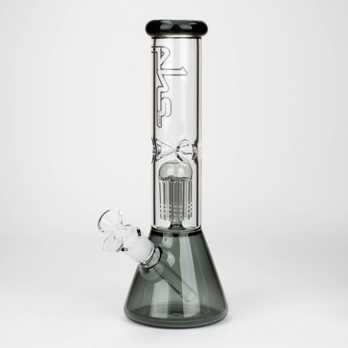 PHS 12" 8-Arm Tree Perc Colour Beaker Glass Bong