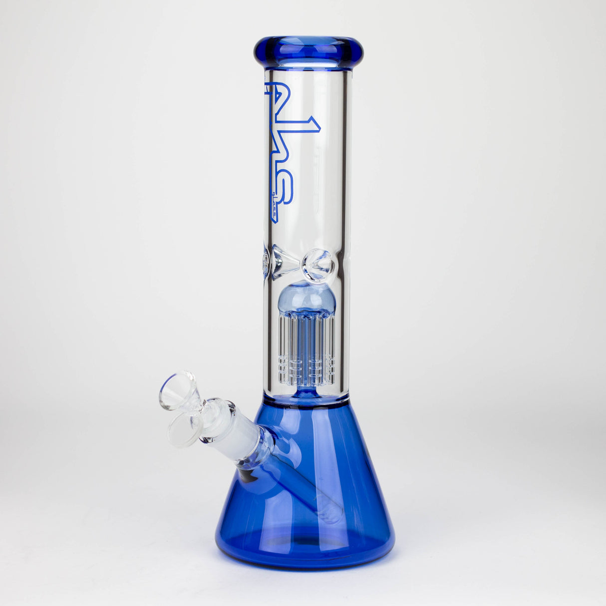 PHS 12" 8-Arm Tree Perc Colour Beaker Glass Bong