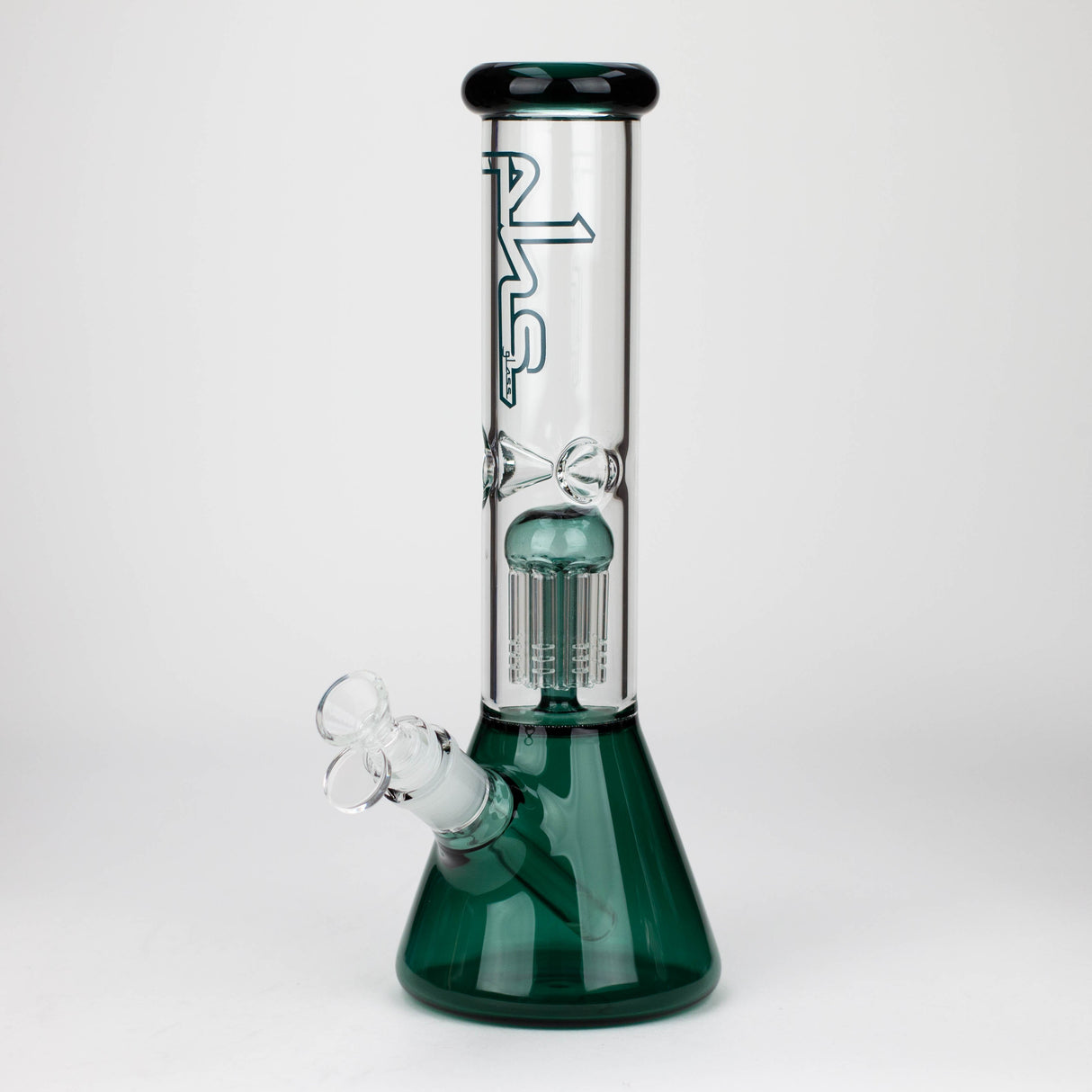PHS 12" 8-Arm Tree Perc Colour Beaker Glass Bong