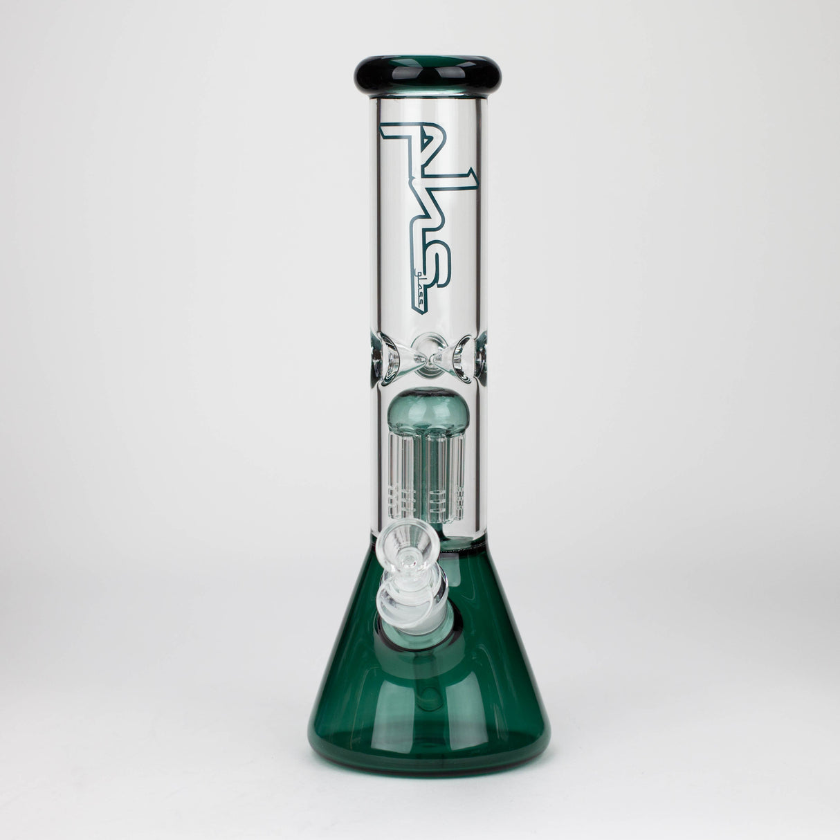 PHS 12" 8-Arm Tree Perc Colour Beaker Glass Bong