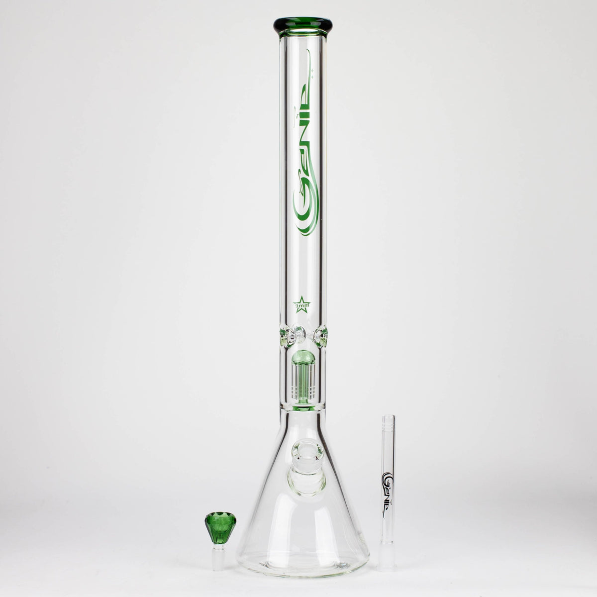 ONE Glass Bong GENIE 24-Inch 9mm Single Percolator Glass Bong GENIE 24" 9mm Single Percolator Glass Bong