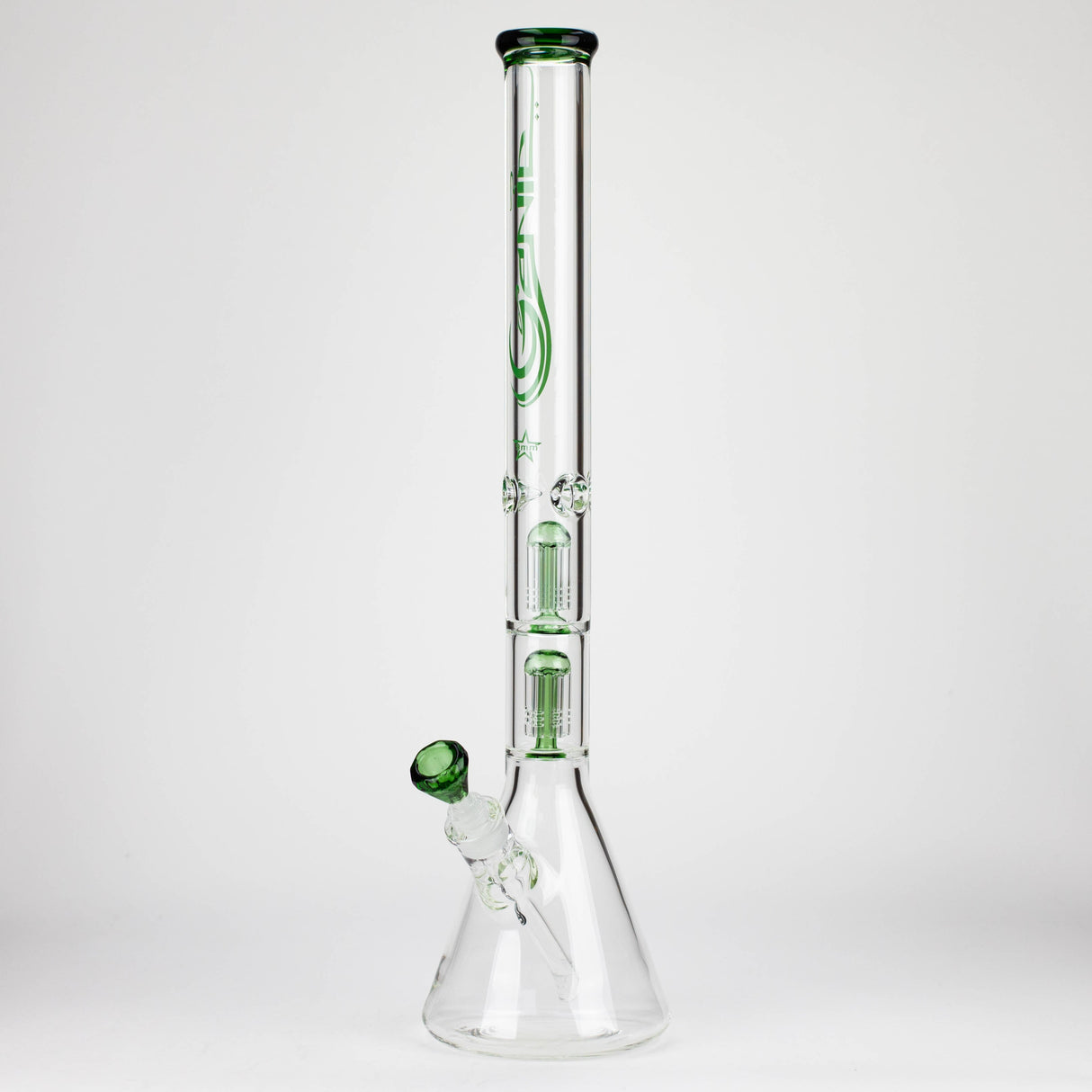 GENIE 24" Dual 6-Arm Tree Perc 9mm Beaker Bong