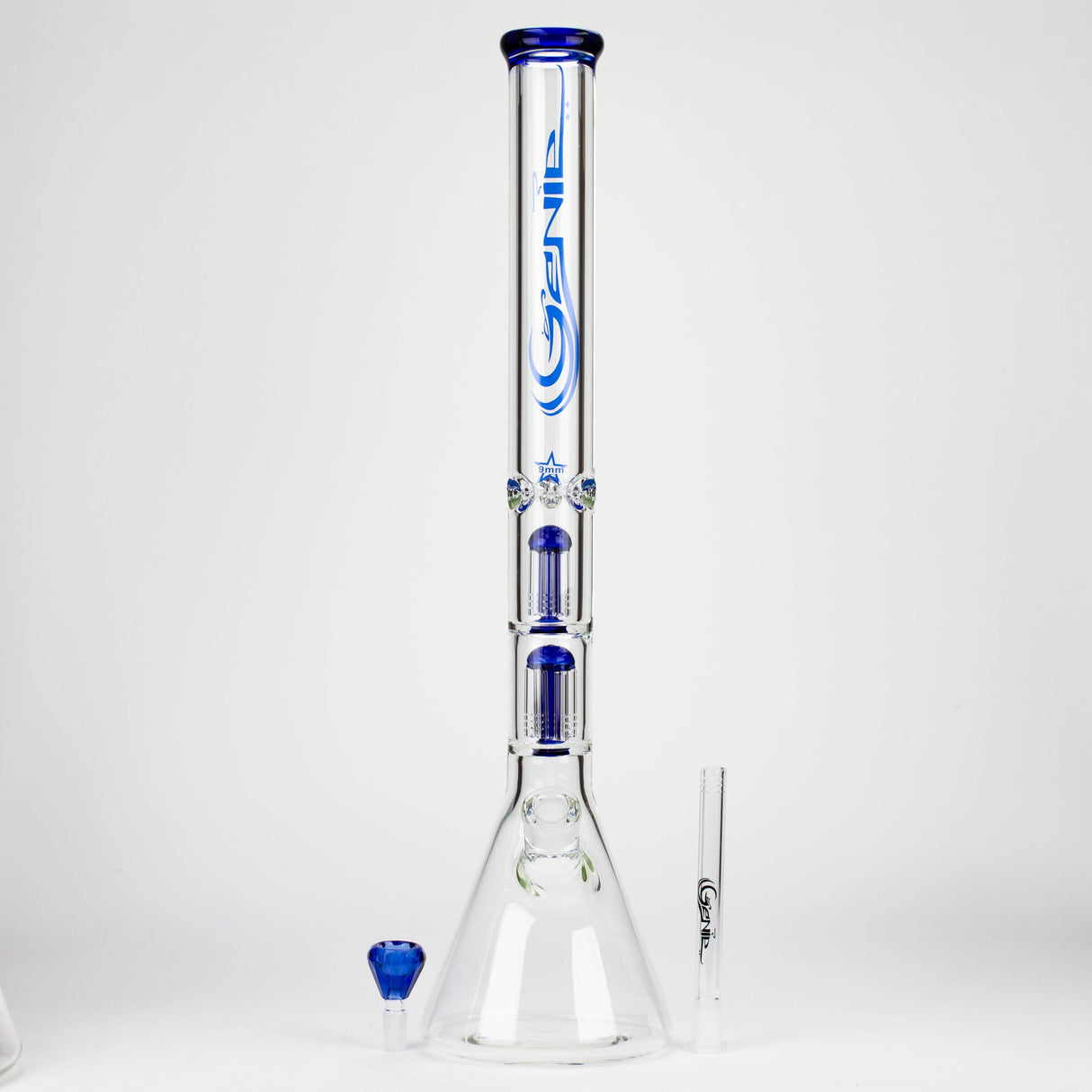 GENIE 24" Dual 6-Arm Tree Perc 9mm Beaker Bong
