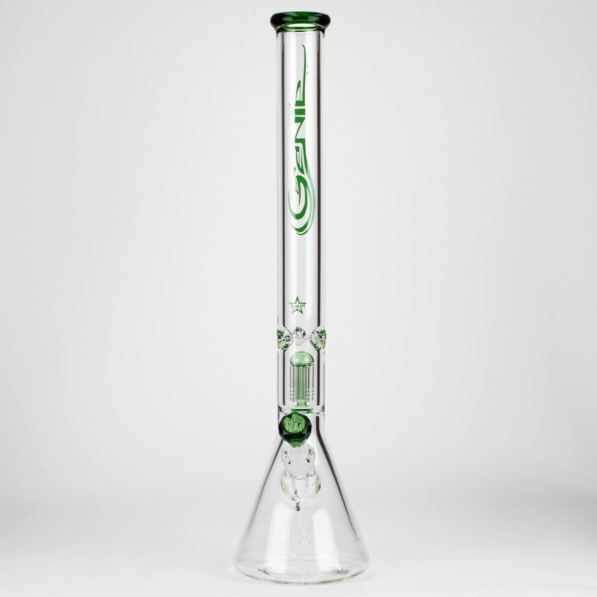 ONE Glass Bong GENIE 24-Inch 9mm Single Percolator Glass Bong GENIE 24" 9mm Single Percolator Glass Bong