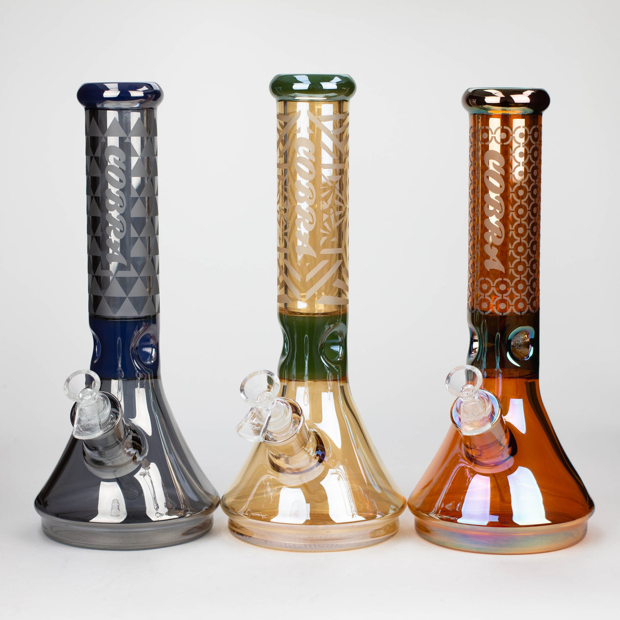 Cobra 13" Electroplated 7mm Ice Catcher Beaker Bong