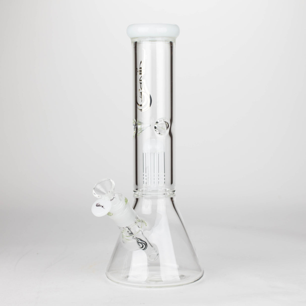 Genie 12" Colour-Accented Glass Bong with 6-Arm Perc