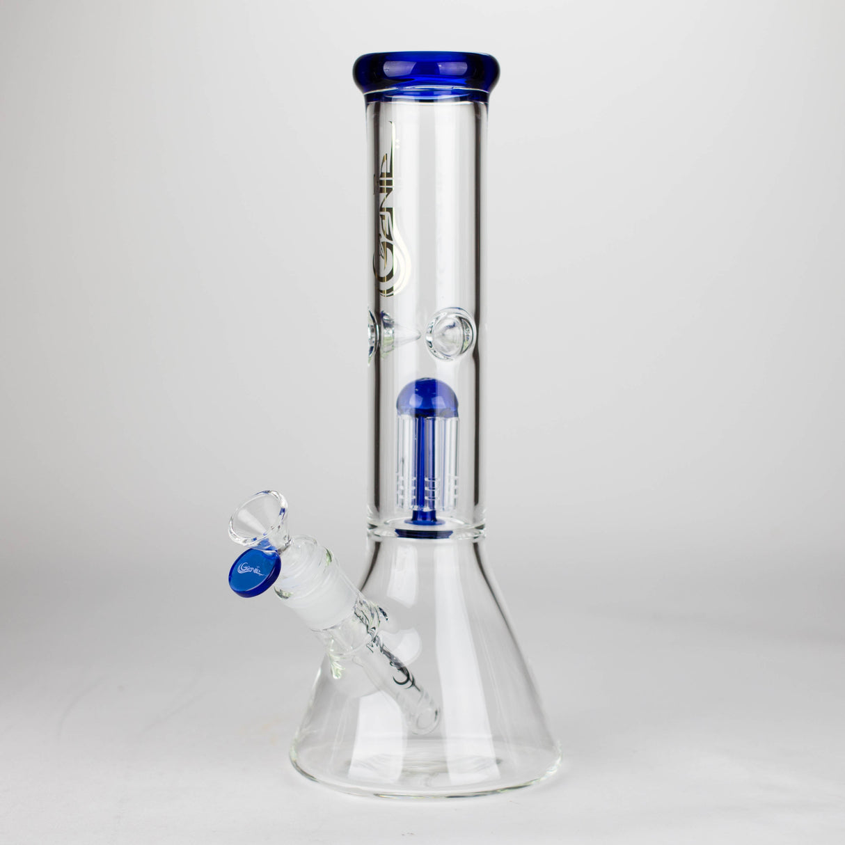 Genie 12" Colour-Accented Glass Bong with 6-Arm Perc
