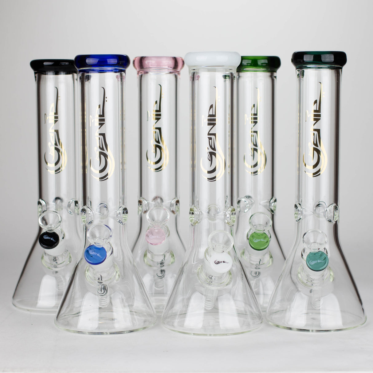 Genie 12" Classic Colour-Accent Beaker Bong