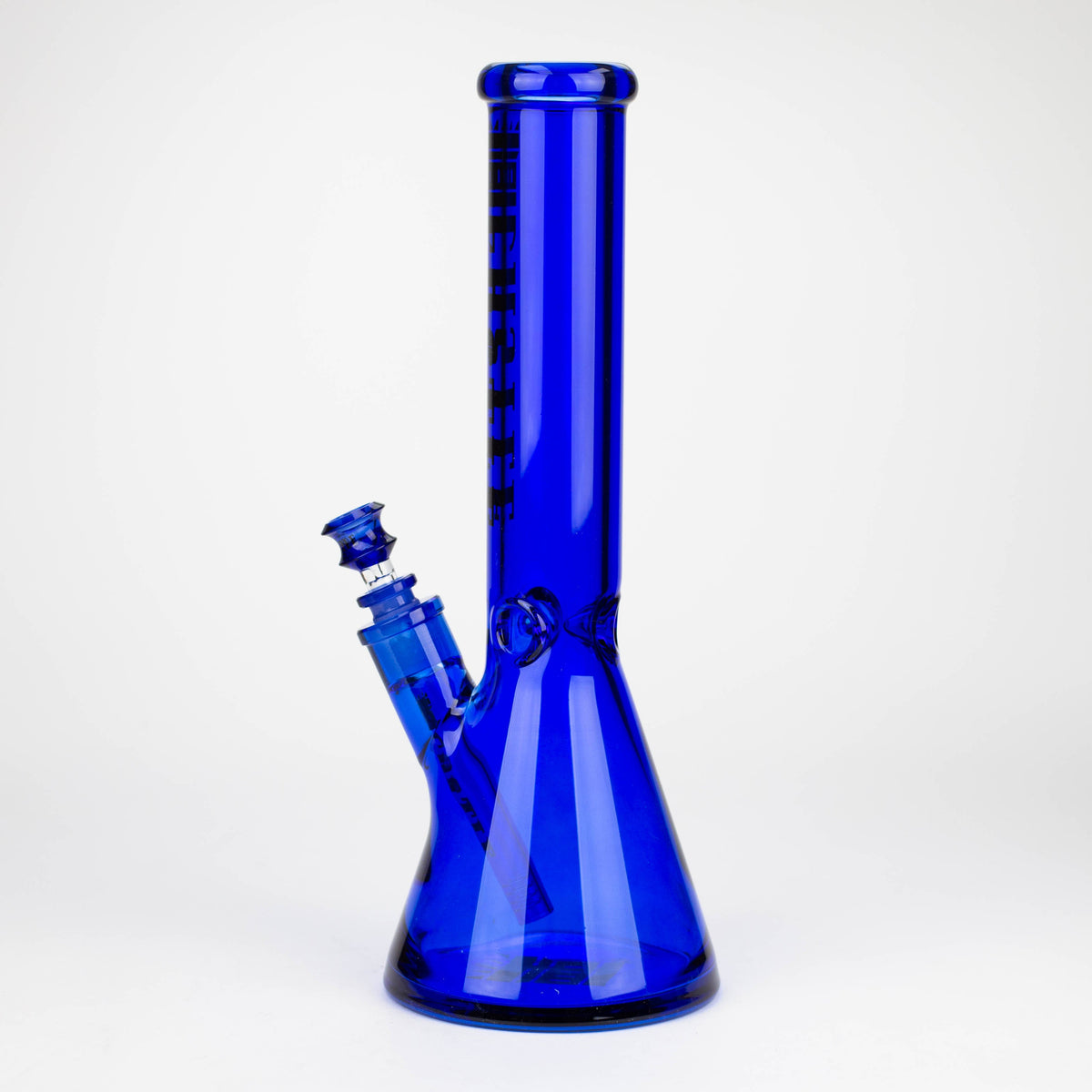 Bong en verre en forme de bécher Castle Glassworks, 35,5 cm, électroplaqué