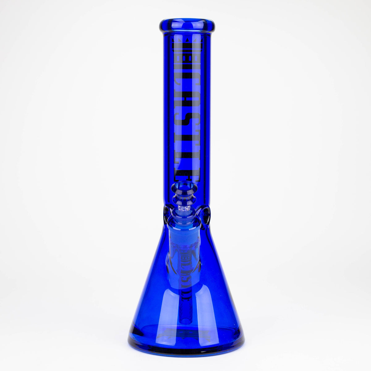Bong en verre en forme de bécher Castle Glassworks, 35,5 cm, électroplaqué