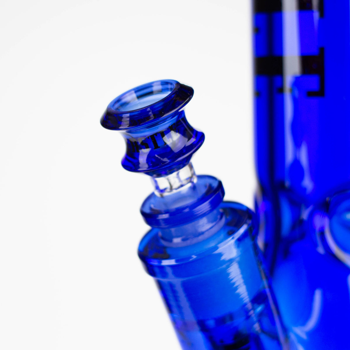 Bong en verre en forme de bécher Castle Glassworks, 35,5 cm, électroplaqué