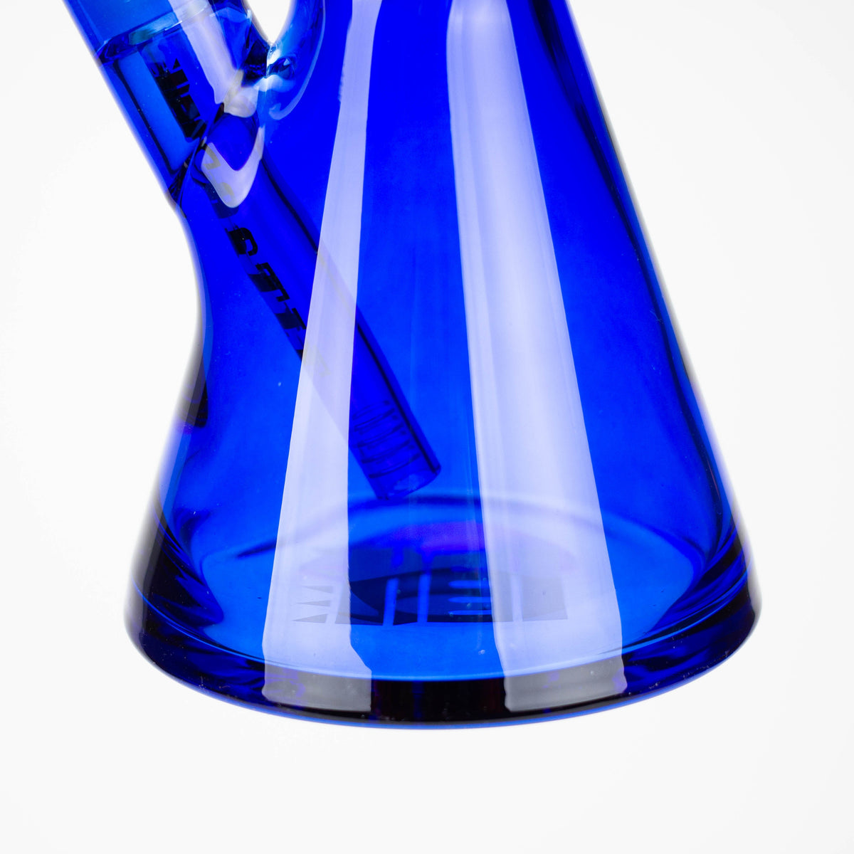 Bong en verre en forme de bécher Castle Glassworks, 35,5 cm, électroplaqué