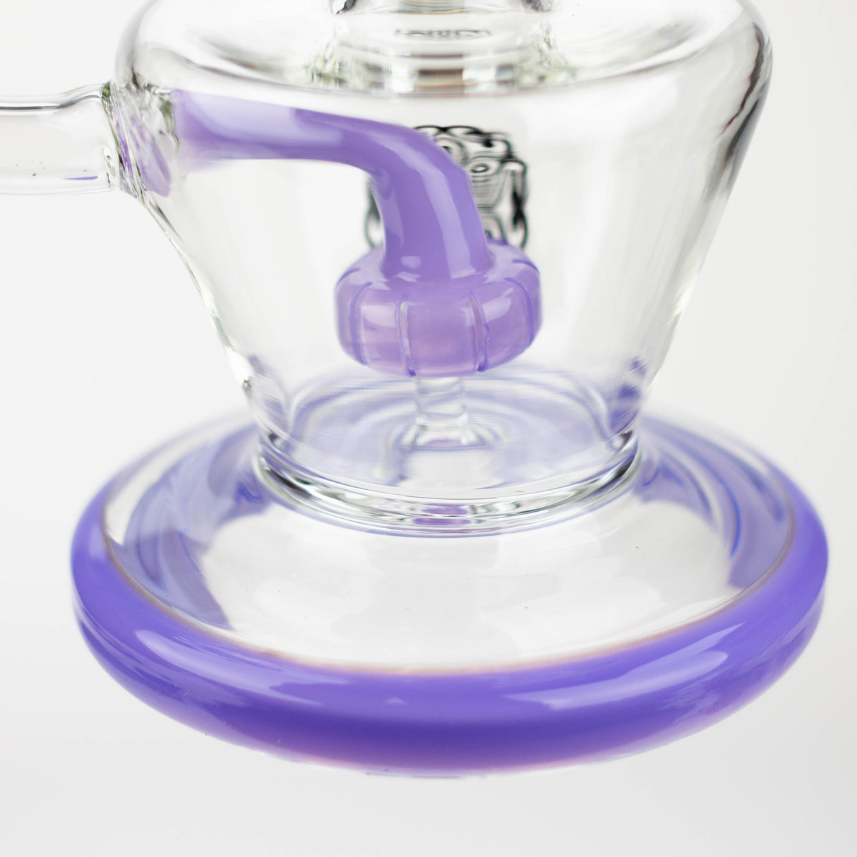 Bang en verre sans tige à col courbé de 8 pouces