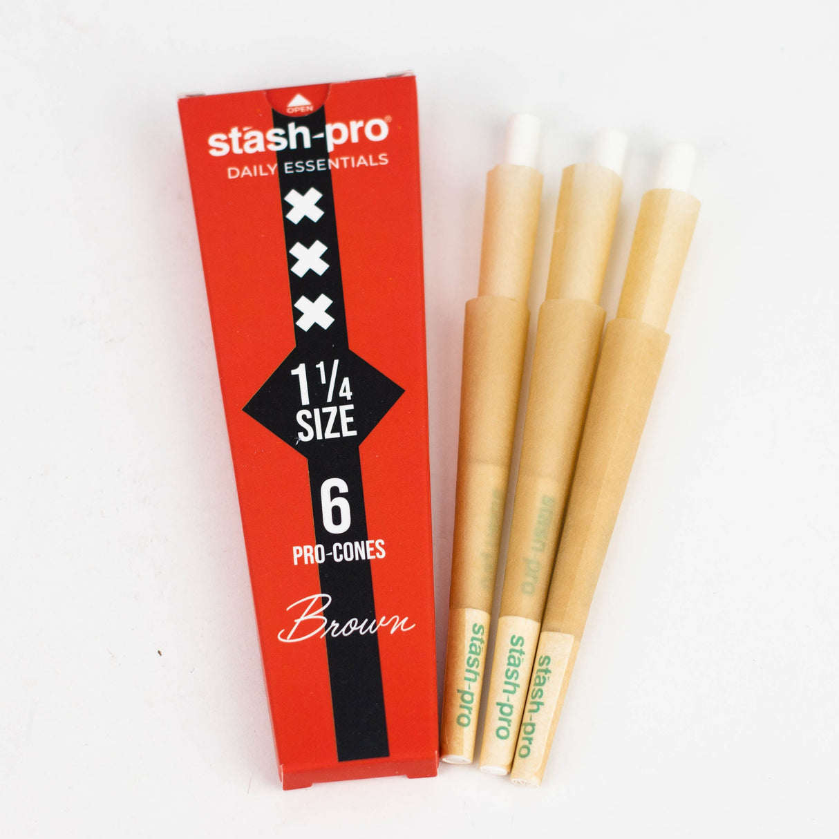Stash-Pro | Unbleached (Brown) Pro 6 Cones box of 24