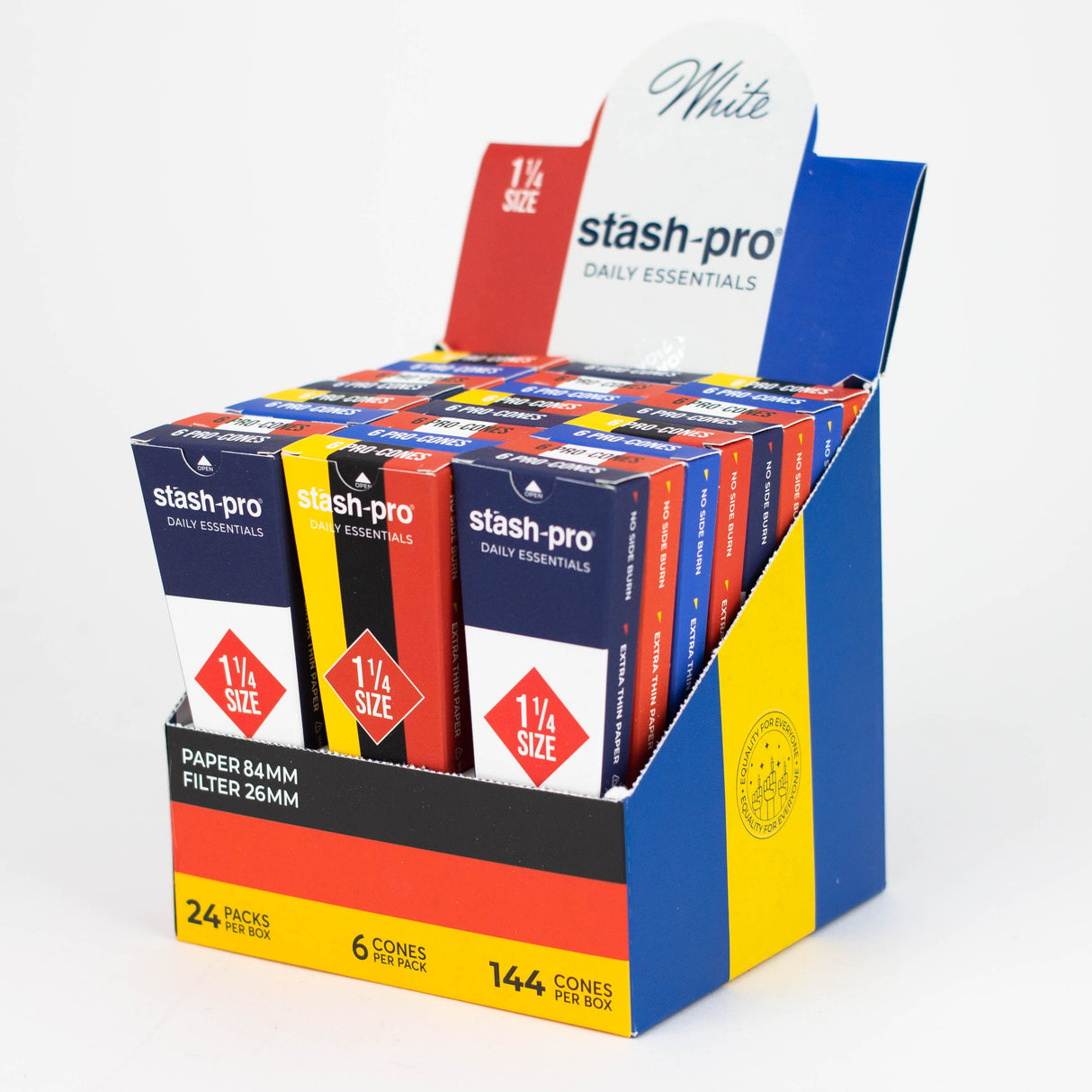 Stash-Pro | Bleached (White) Pro 6 Cones box of 24
