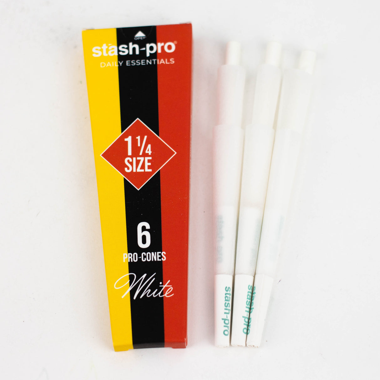 Stash-Pro | Bleached (White) Pro 6 Cones box of 24