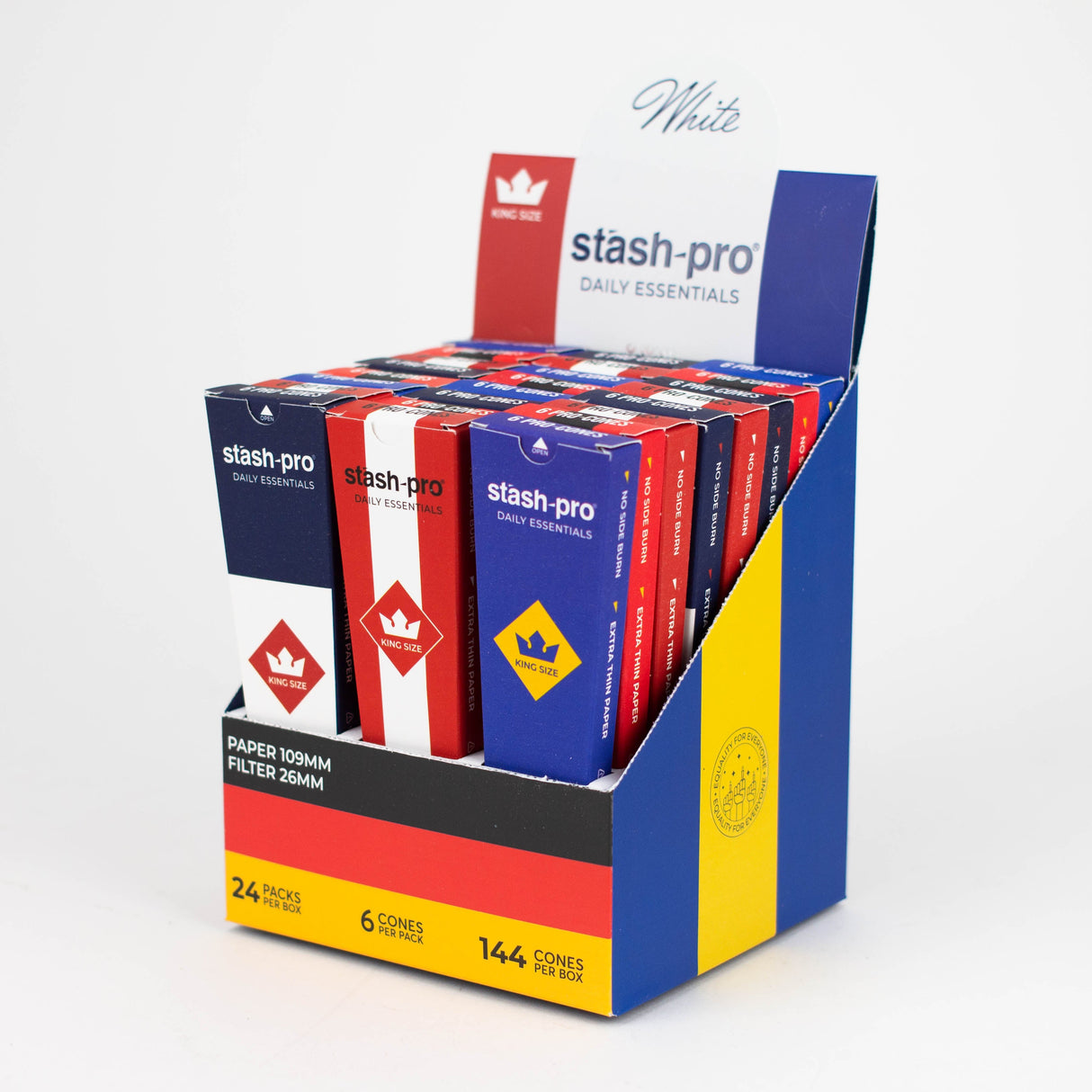 Stash-Pro | Bleached (White) Pro 6 Cones box of 24